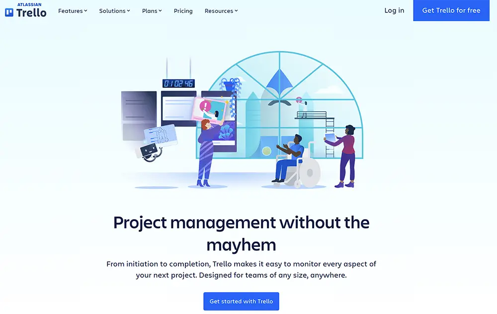Trello - project management software - home page